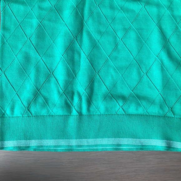 New NWT Tommy Hilfiger essential argyle sweater green v neck sweater size XXS - Picture 3 of 7